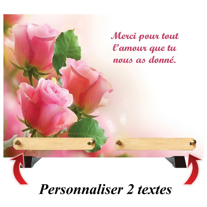 Plaque funéraire Bouquet de Roses | Artis
