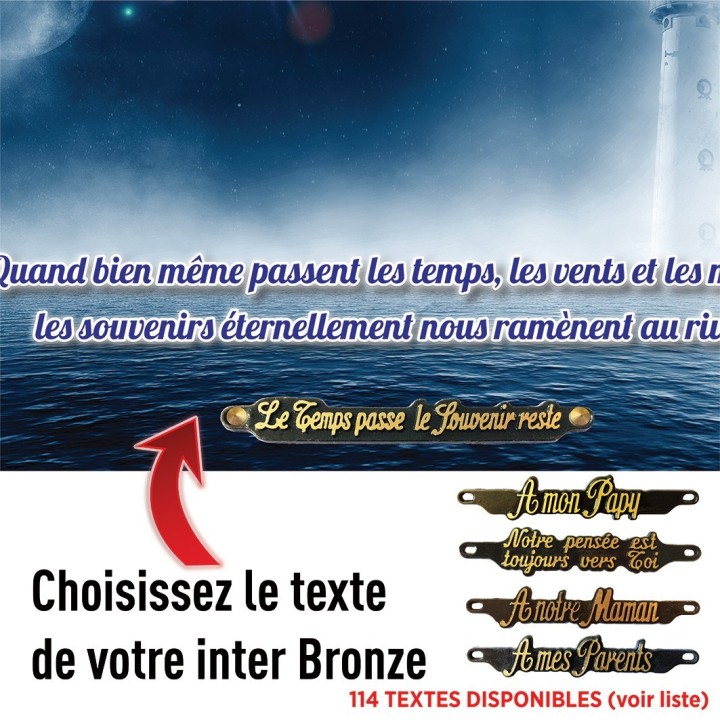 Plaque funéraire La Mer | Artis