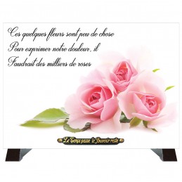 Plaque Funéraire "3 roses "