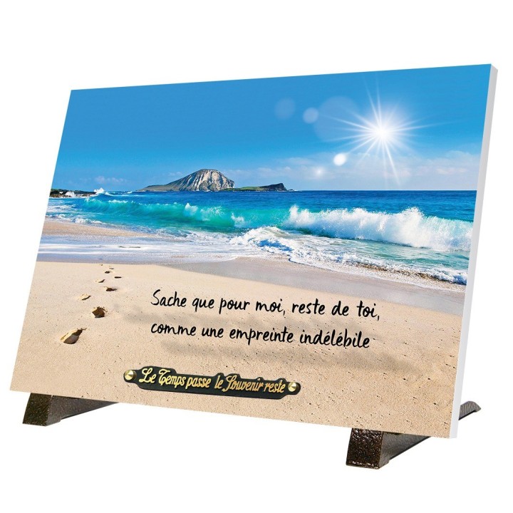 Plaque funéraire pas sur la plage | Artis