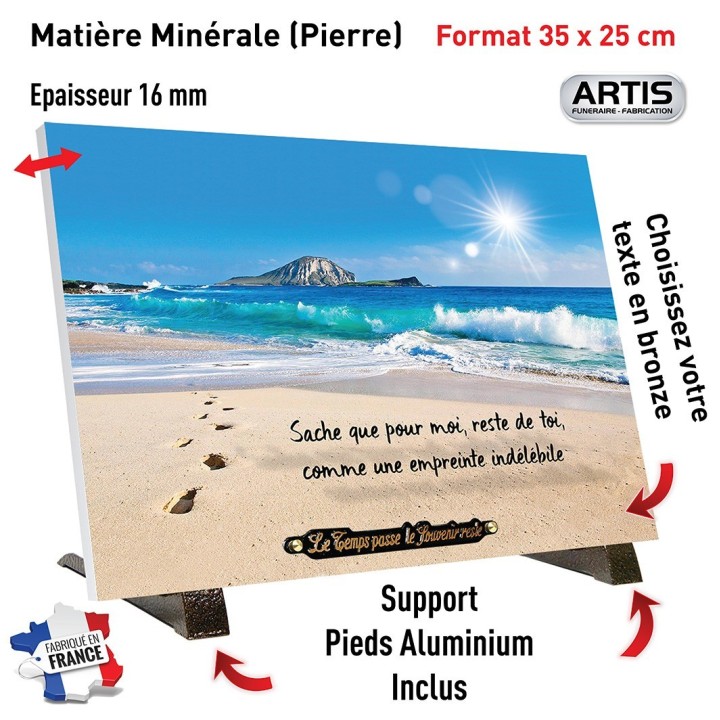 Plaque funéraire pas sur la plage | Artis