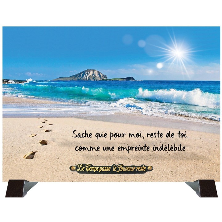 Plaque funéraire pas sur la plage | Artis