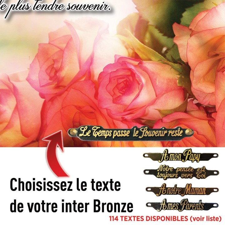 Plaque funéraire Roses | Artis