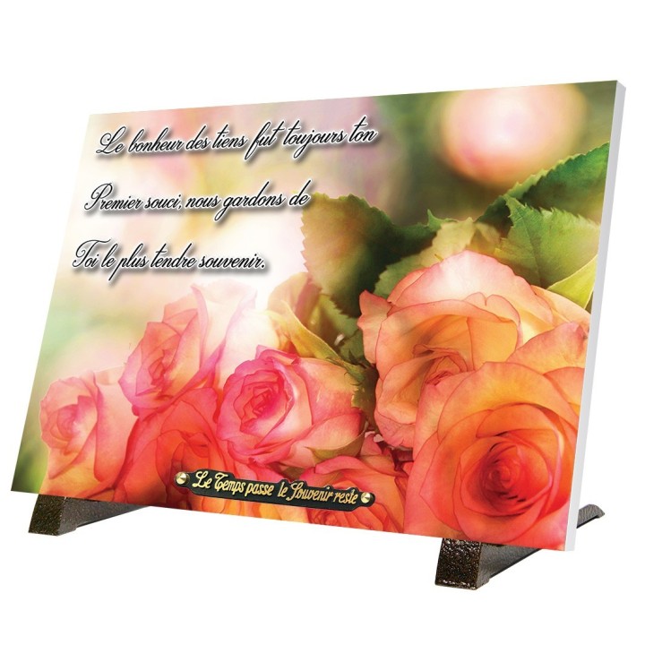 Plaque funéraire Roses | Artis