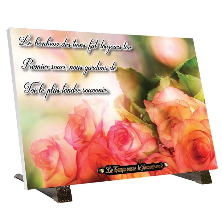 Plaque funéraire Roses | Artis