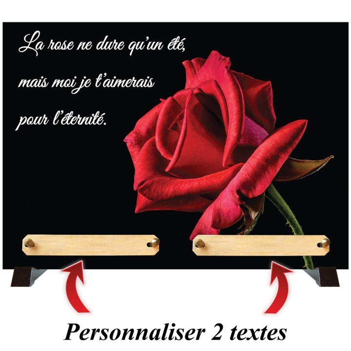 Plaque funéraire roses rouge | Artis