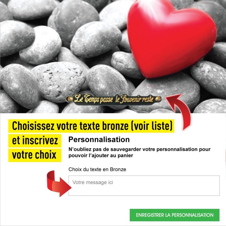 Plaque funéraire Dans mon cœur... | Artis