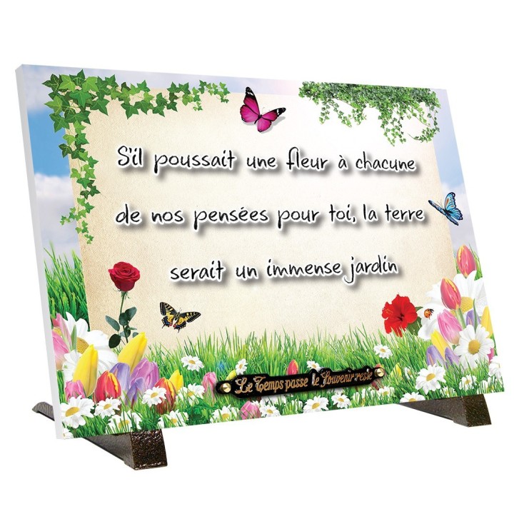 Plaque funéraire Jardin de Fleurs | Artis