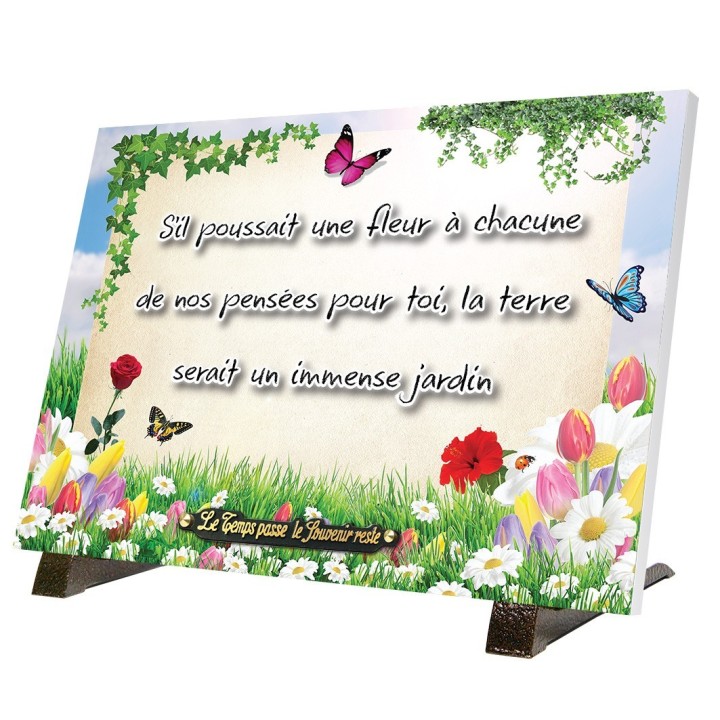 Plaque funéraire Jardin de Fleurs | Artis