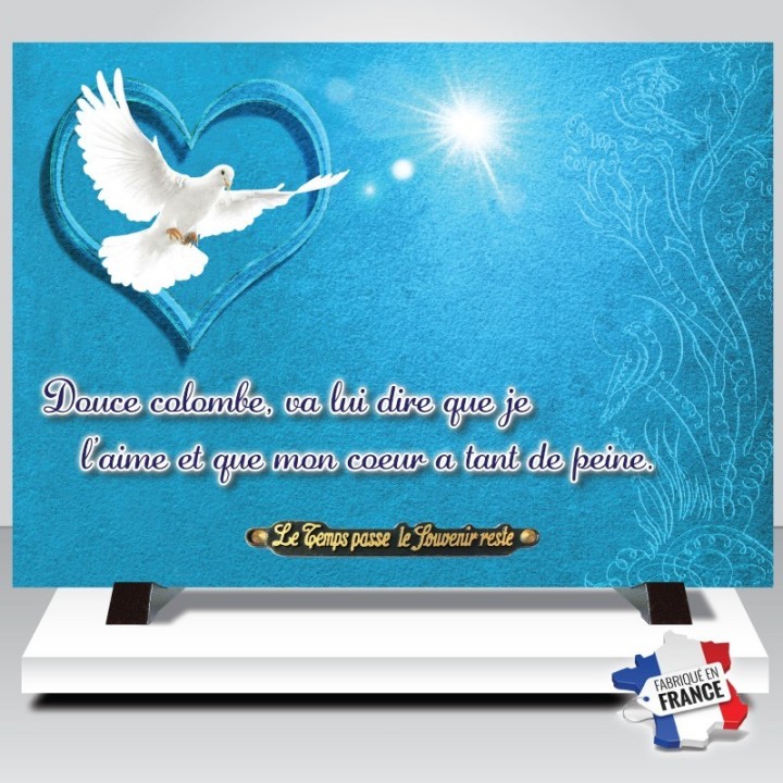 Plaque funéraire Colombe SLC collection 055 | Artis