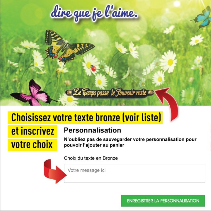 Plaque funéraire Papillon | Artis