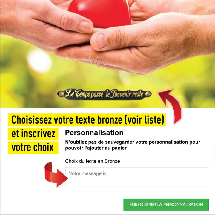 Plaque funéraire Le cœur d'une Mère... | Artis