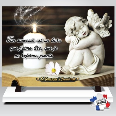 Plaque funéraire Ange et Livre | Artis