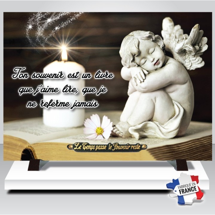 Plaque funéraire Ange et Livre | Artis