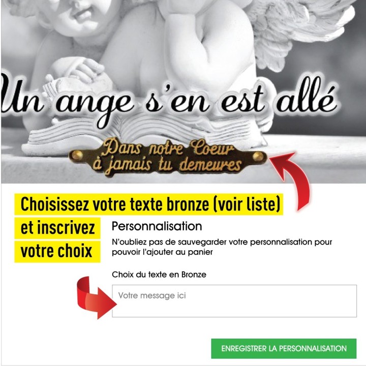 Plaque funéraire Deux anges | Artis