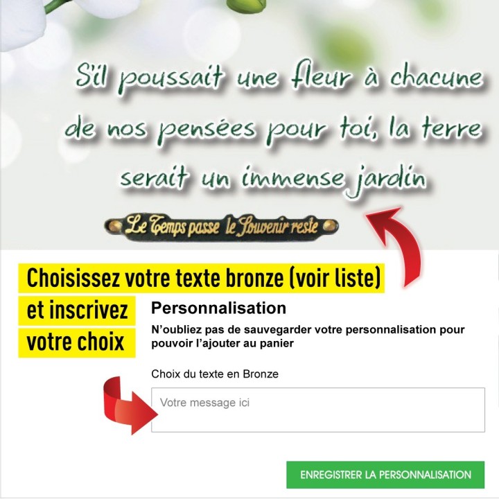 Plaque funéraire Orchidée blanche | Artis