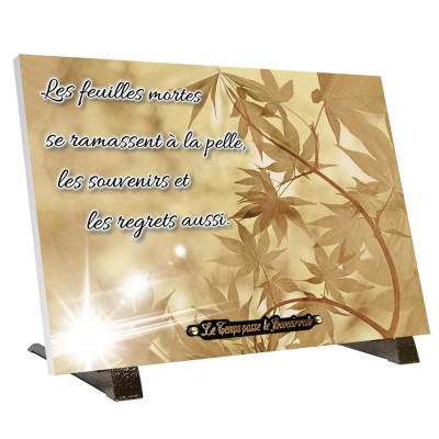 Plaque funéraire Les feuilles mortes | Artis