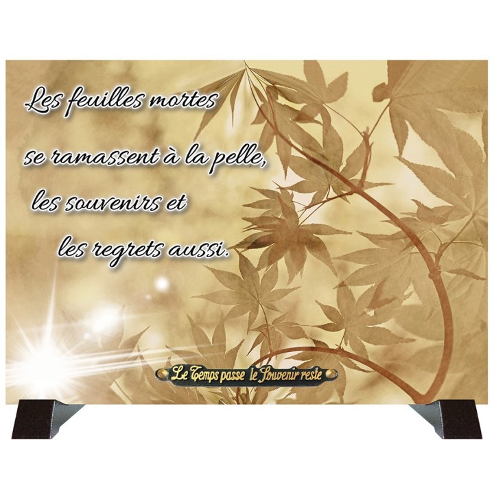 Plaque funéraire Les feuilles mortes | Artis
