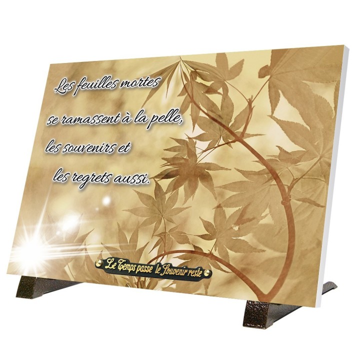 Plaque funéraire Les feuilles mortes | Artis