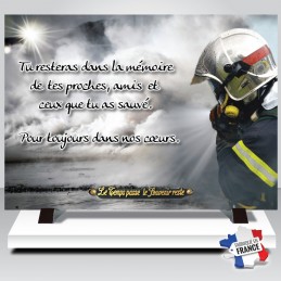 Plaque Funéraire "Pompier"