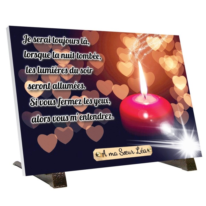 Plaque funéraire Bougies image | Artis