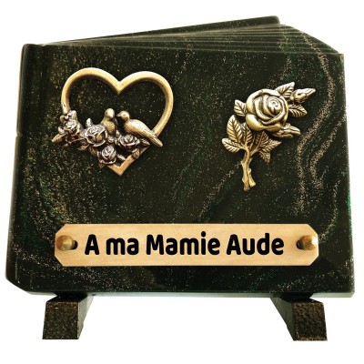 Plaque funéraire Petit livre 20 × 19 cm | Artis