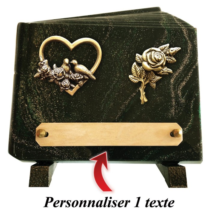 Plaque funéraire Petit livre 20 × 19 cm | Artis