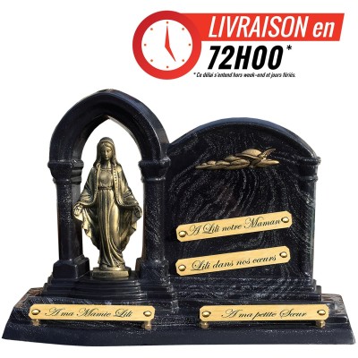 Plaque funéraire vierge marie | Artis