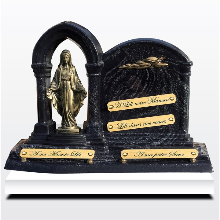 Plaque funéraire vierge marie | Artis