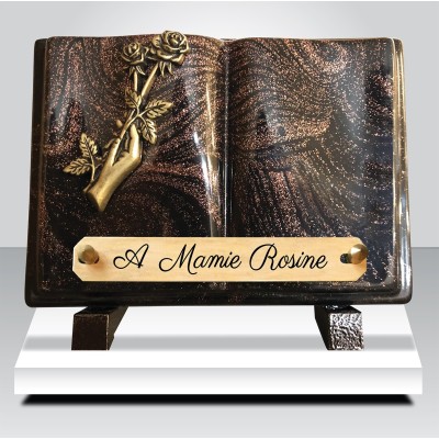Plaque funéraire Petit livre 21 × 15 cm | Artis