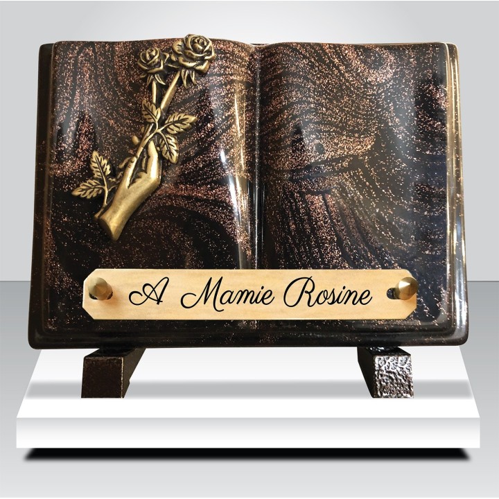 Plaque funéraire Petit livre 21 × 15 cm | Artis