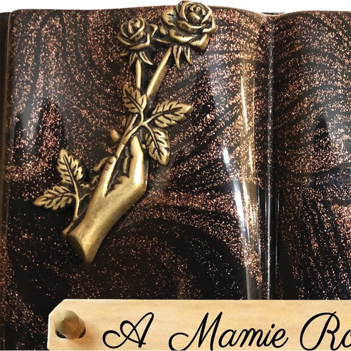Plaque funéraire Petit livre 21 × 15 cm | Artis