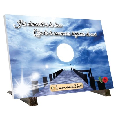 Plaque funéraire Lune et Ponton | Artis