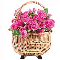 Plaque funéraire fleur à petit prix – vase, bouquet, panier de roses